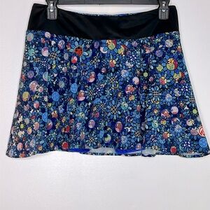 Inknburn Ladybug Floral Skort Blue Multi Color Size 14